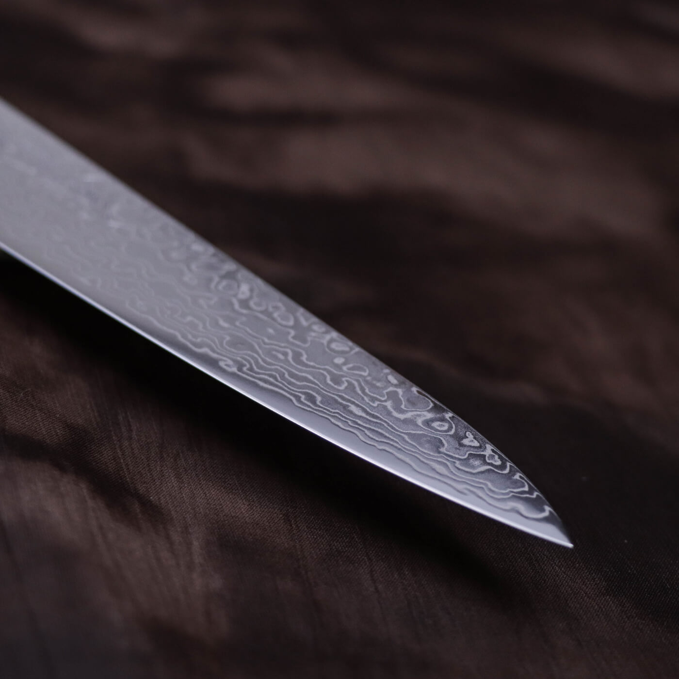 Yoshihiro AUS10 69-Layer Wave Pattern Damascus Stainless Steel Wa-Petty