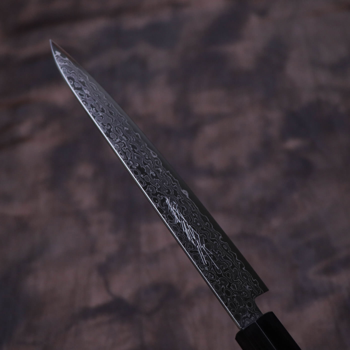 Yoshihiro AUS10 69-Layer Wave Pattern Damascus Stainless Steel Wa-Petty with Shitan Handle
