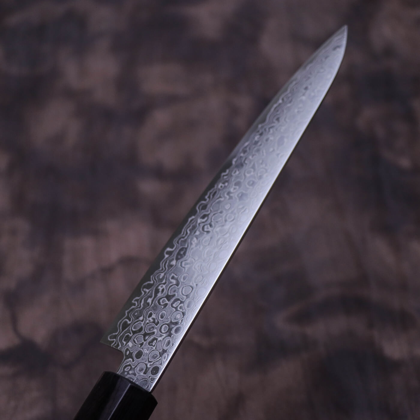 Yoshihiro AUS10 69-Layer Wave Pattern Damascus Stainless Steel Wa-Petty with Shitan Handle