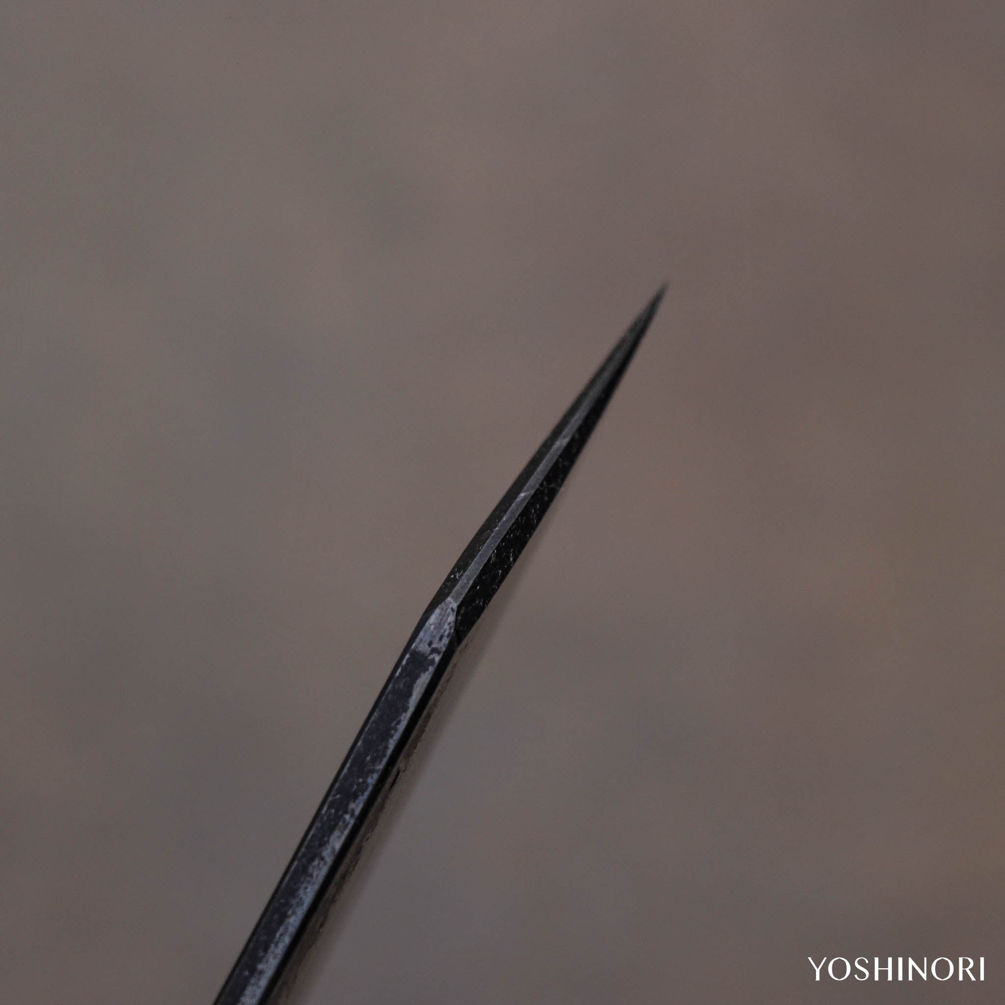 秋友義彥 甲伏鍛黑打 切付包丁（劍形山刀）琥珀鹿角柄