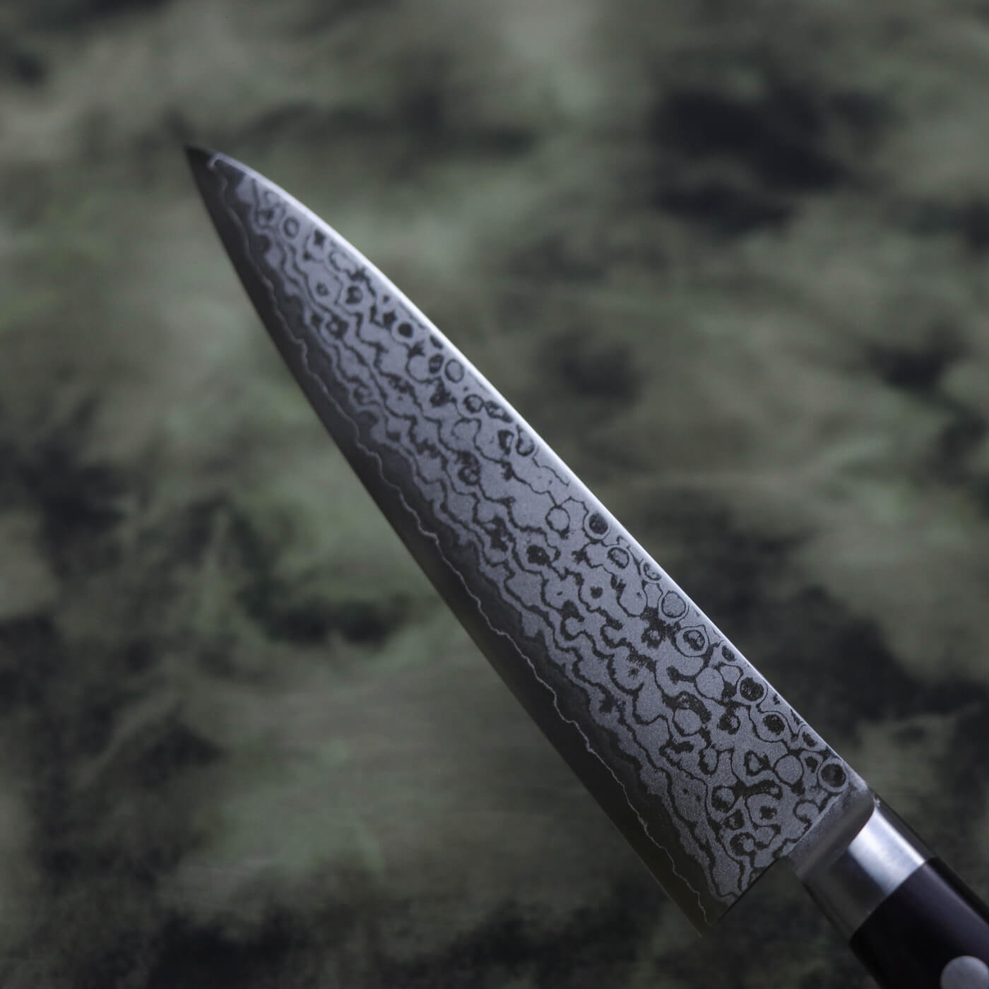 Yoshihiro VG10 17-layer Damascus Steel Petty Black Pakkawood Handle