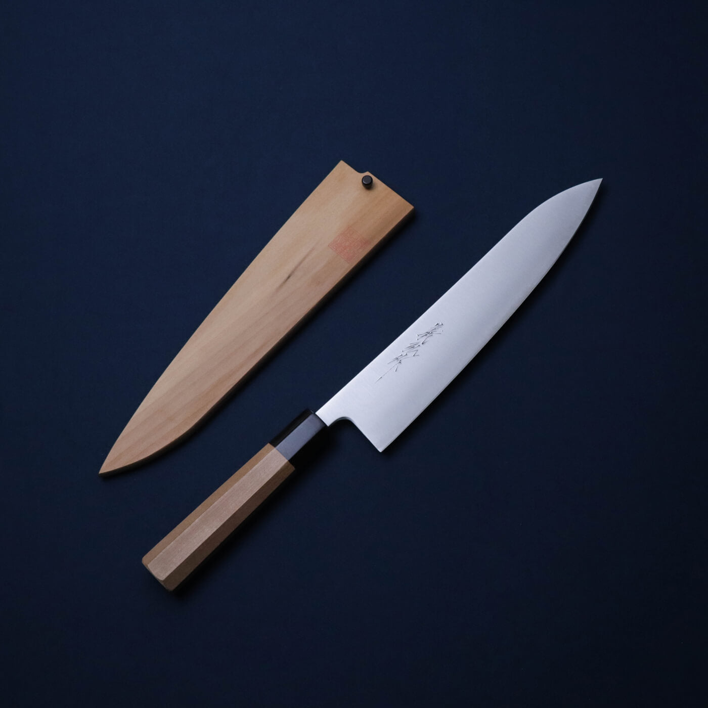 Yoshihiro Super Blue Steel Stainless Clad Wa-Gyuto