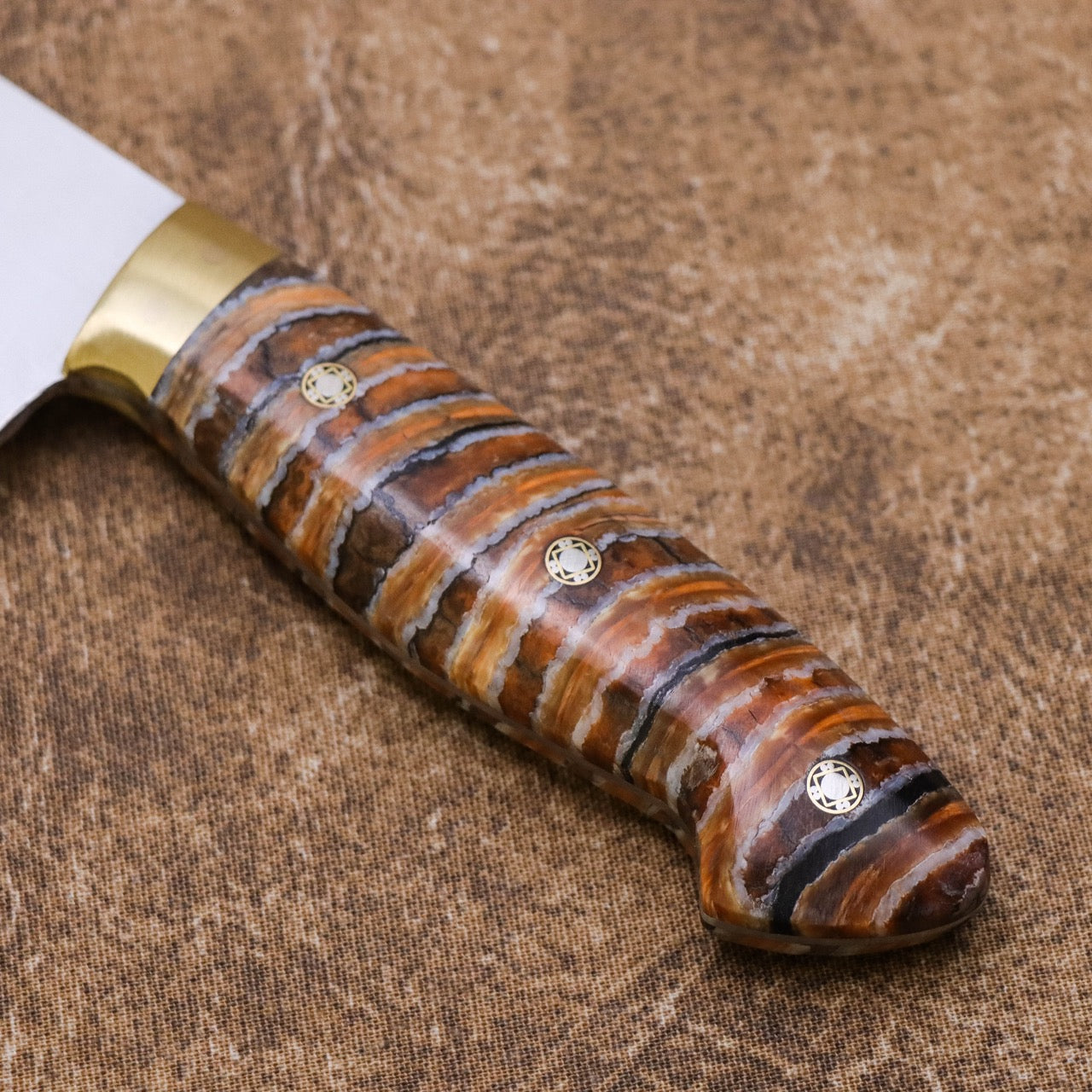 Ed Nichols 440C不鏽鋼 西班牙式牛刀 猛獁象下顎骨握柄