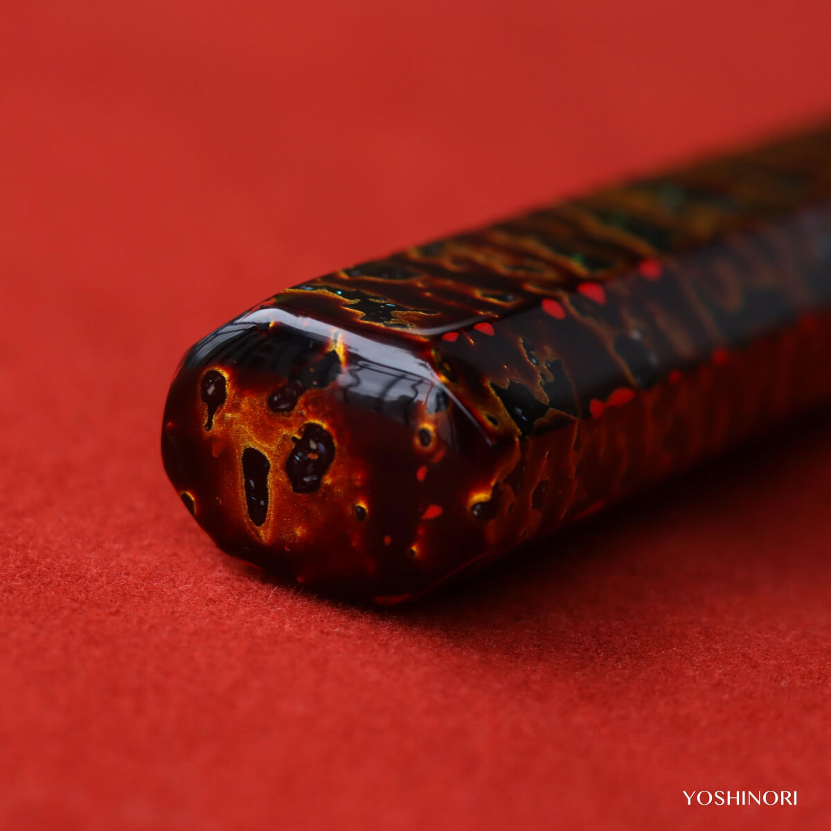 正本 不鏽鉬釩鋼 切付形 菜切款和牛刀 付金漆溜塗鞘