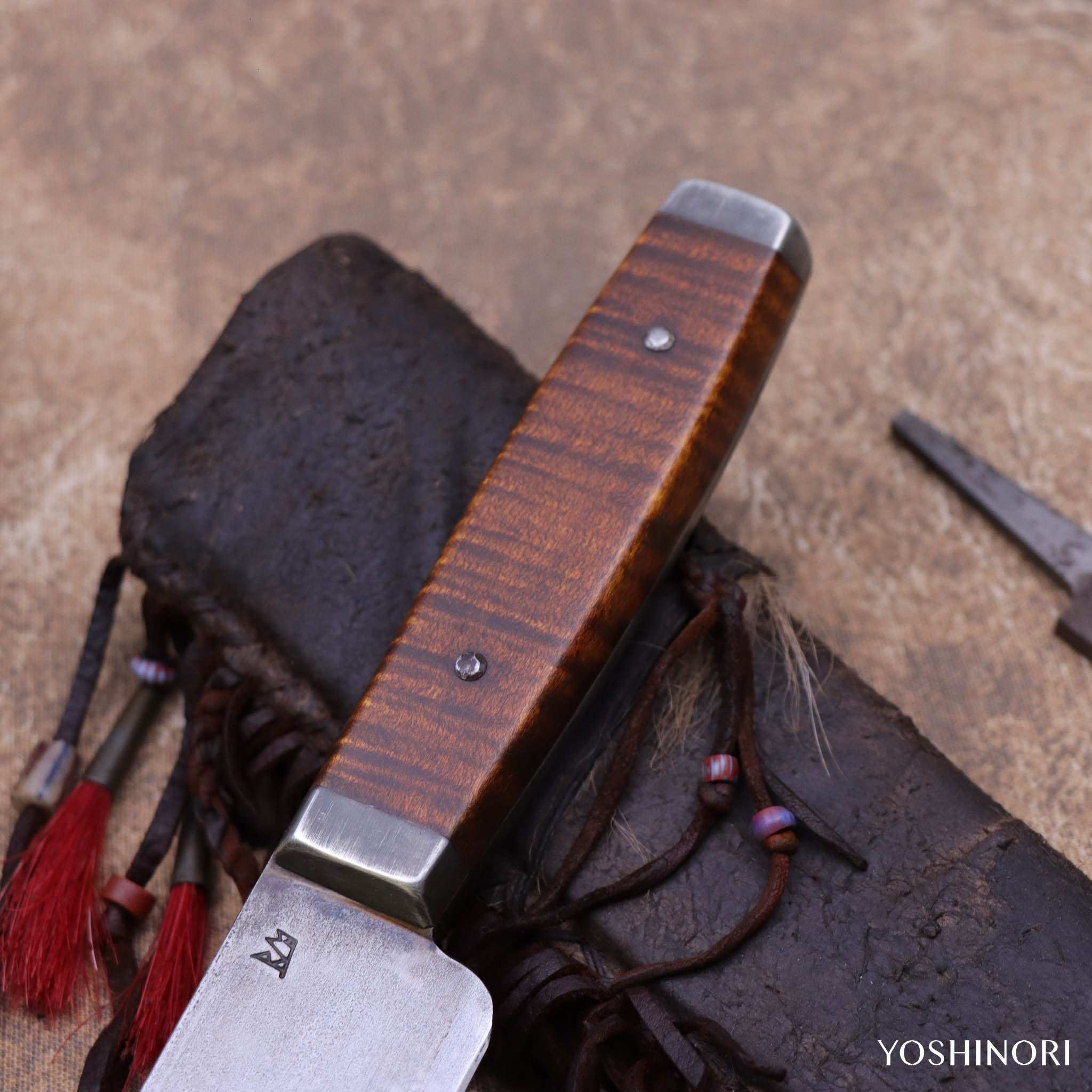 RMC 印地安獵刀 美國虎紋楓木柄