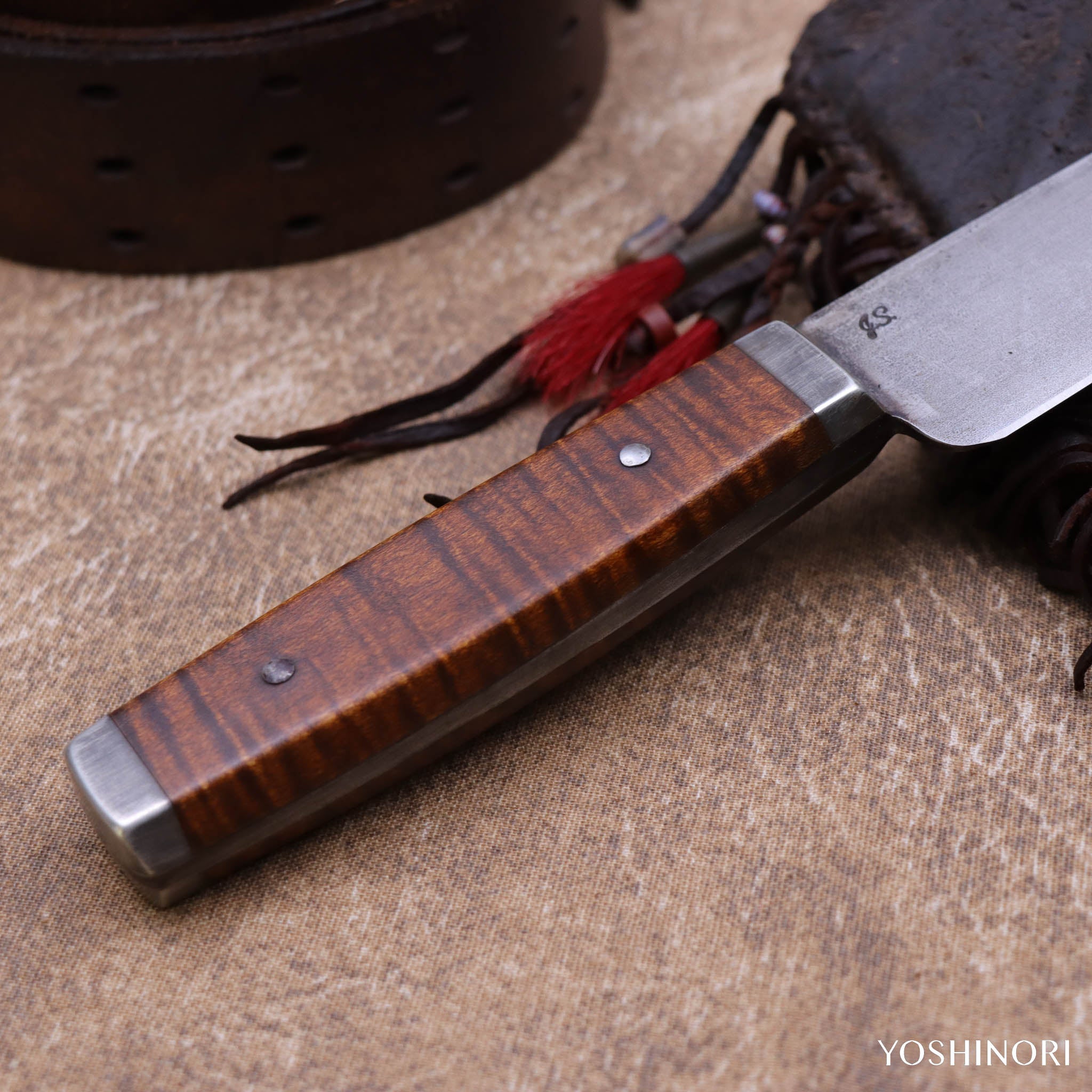 RMC 印地安獵刀 美國虎紋楓木柄