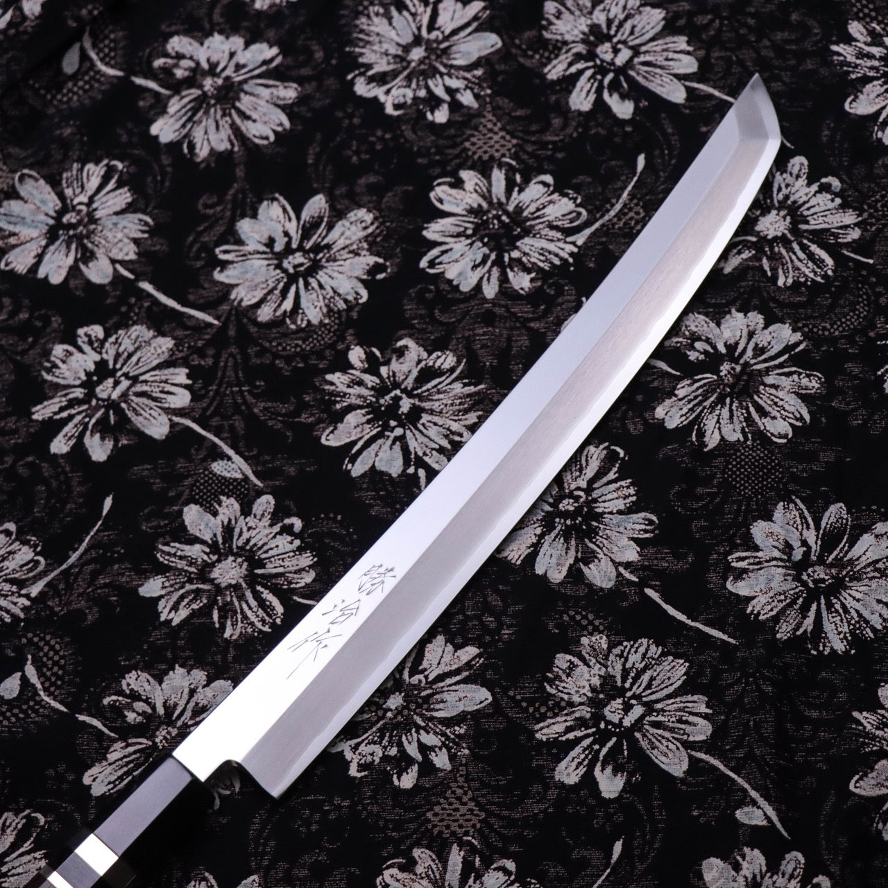 勝治作 銀三極鏡面 本霞研磨仕上 鬼反先丸柳刃 – yanpingknifesword
