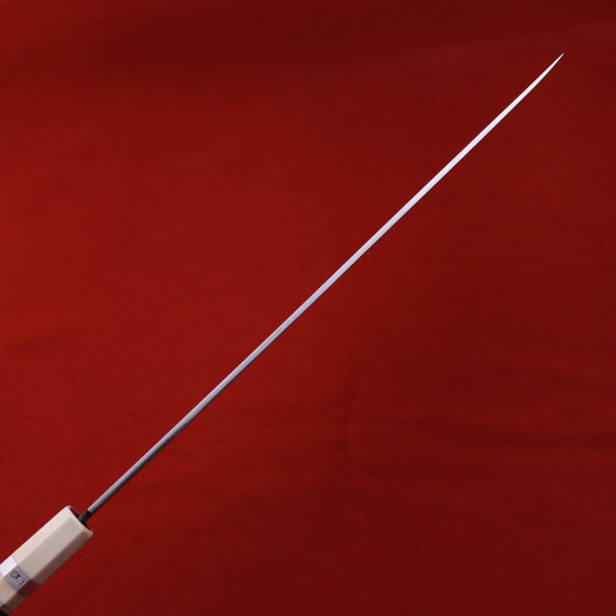 源昭忠 DX青二鋼 水本燒鏡面 「蛙子丁子刃紋」柳刃 付本漆金梨地塗鞘